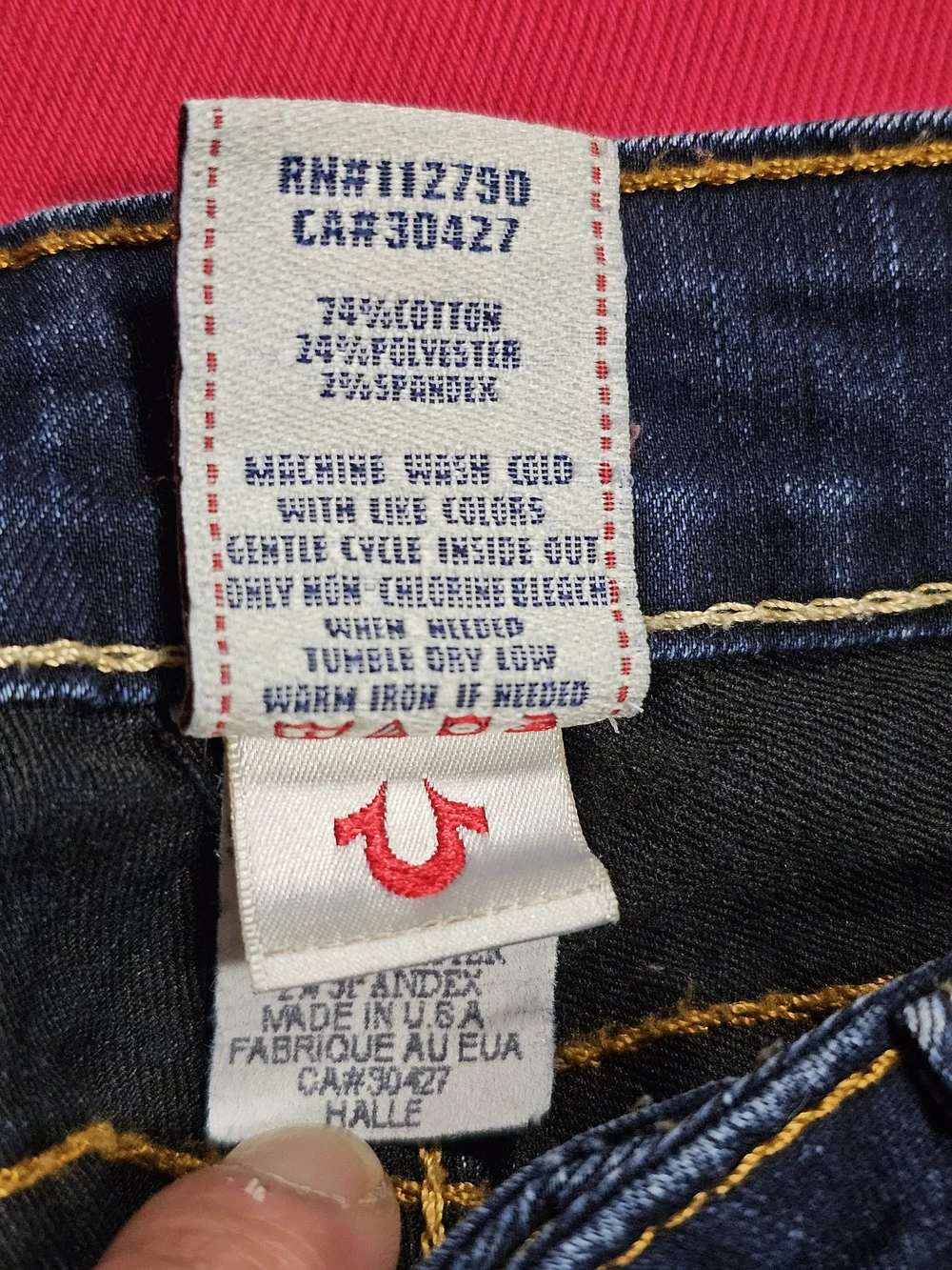 True Religion "Halle" Women's Skinny Jeans Dark Blue Size 32 - Picture 3 of 10